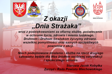 Wszystkiego Najlepszego dla Druhów Strażaków z Powiatu Miechowskiego